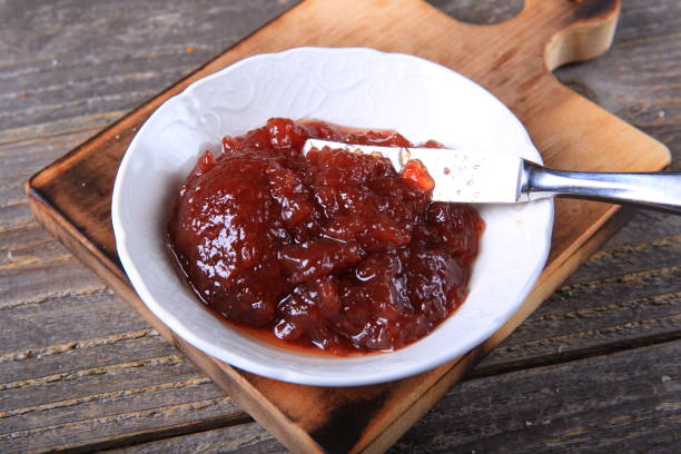 istock Homemade strawberry jam in a bowl 925153066