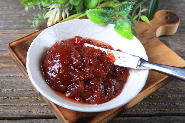 istock Homemade strawberry jam in a bowl 925153068