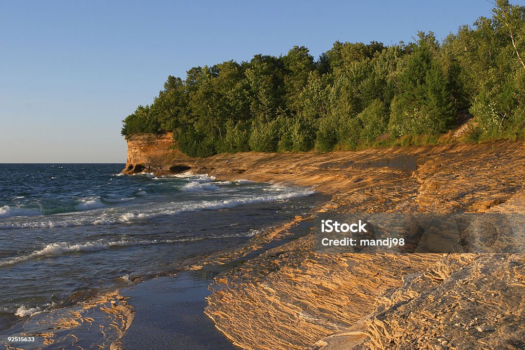 Lake Superior Sandstone Beach  Above Stock Photo