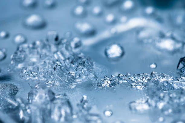 istock abstract close up ice and Cold water drops texture 925156974