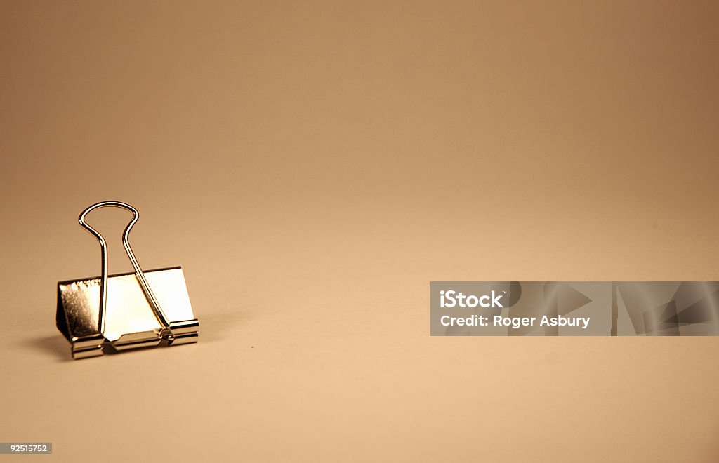 Paperclib em brown - Foto de stock de Clipe royalty-free