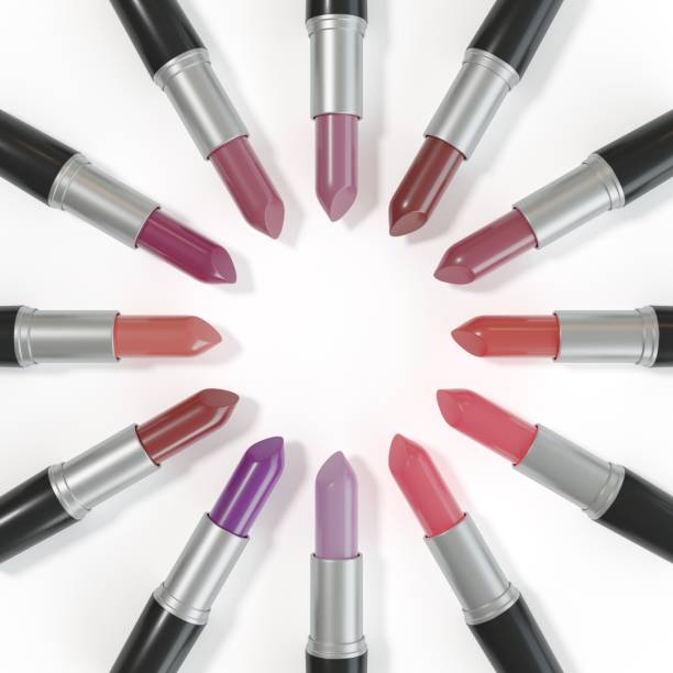 istock Many lipsticks in circle isolated on white background. 3D rendered illustration. 925159522
