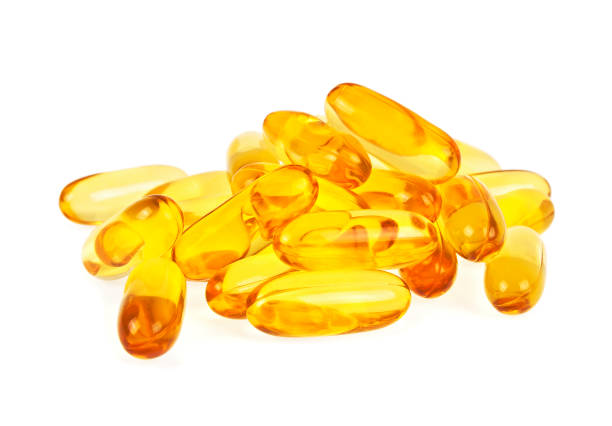 istock Fish oil capsules isolated on a white background 925160048