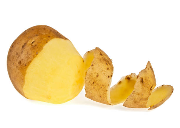 istock Potatoes with peel isolated on a white background 925160120