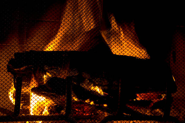 Cozy Fire stock photo