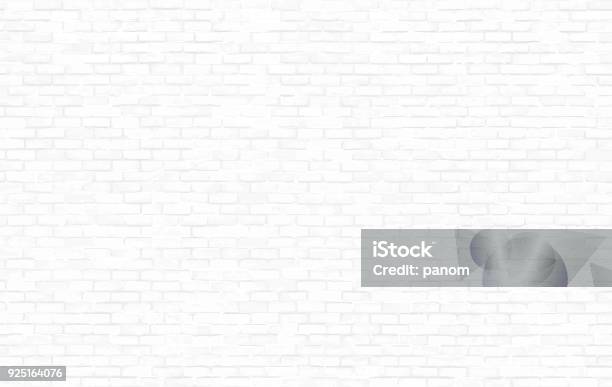 Brick Wall Texture For Your Design Background Stock Illustration - Download Image Now - White Color, Brick, Brick Wall