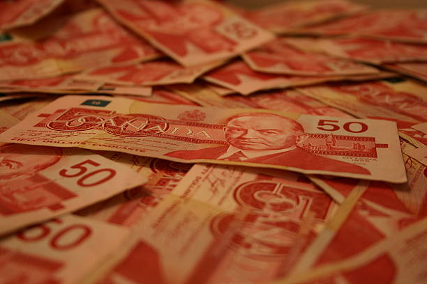 Canadian Currency $50 stock photo