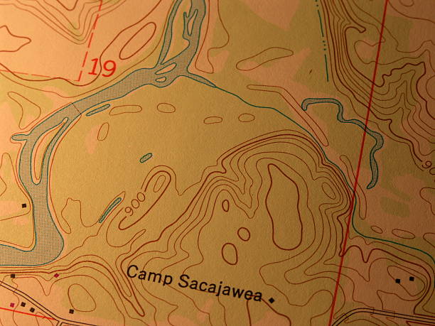 istock Old Map - shows Camp Sacajawea in the woods 92516571