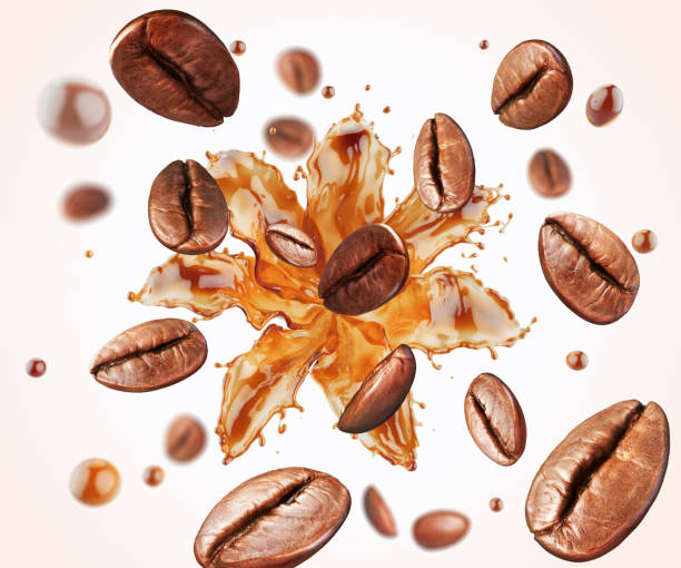 istock coffee bean with splash of Coffee 925167636