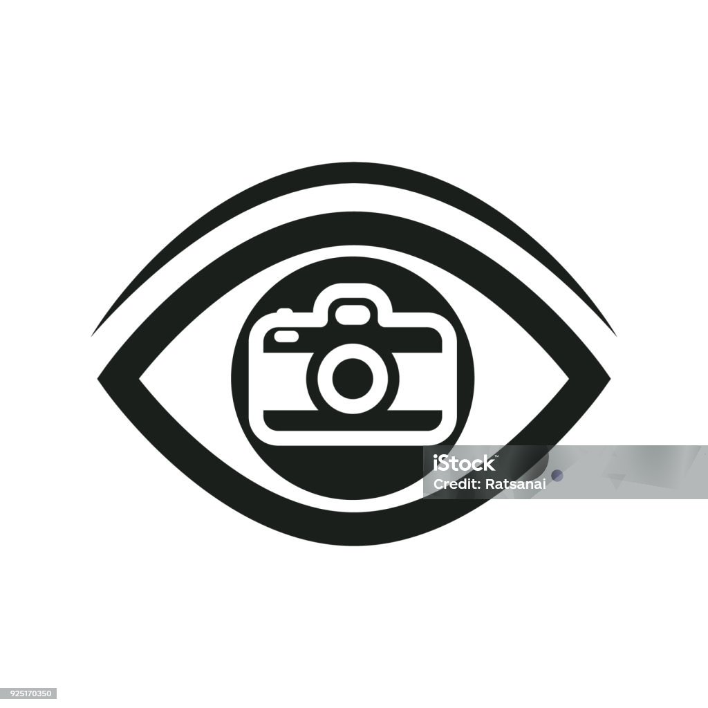 Camera Eye Sign Camera Eye Stock Illustration - Download Image Now - Abstract, Aperture ...