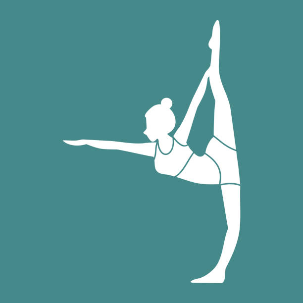 istock Silhouette of Leg Stretches Yoga Pose Vector Illustration 925172088