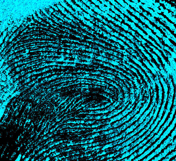 istock Fingerprint background. Fingerprint with ultraviolet lamp. 925172750