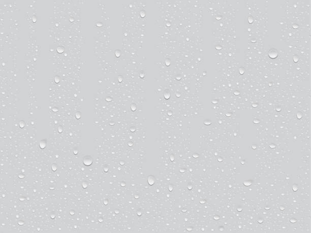 transparent drops transparent drop on a gray background bead stock illustrations