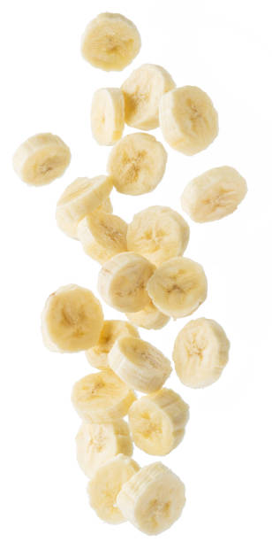 istock Peeled banana slices are falling down. 925173010