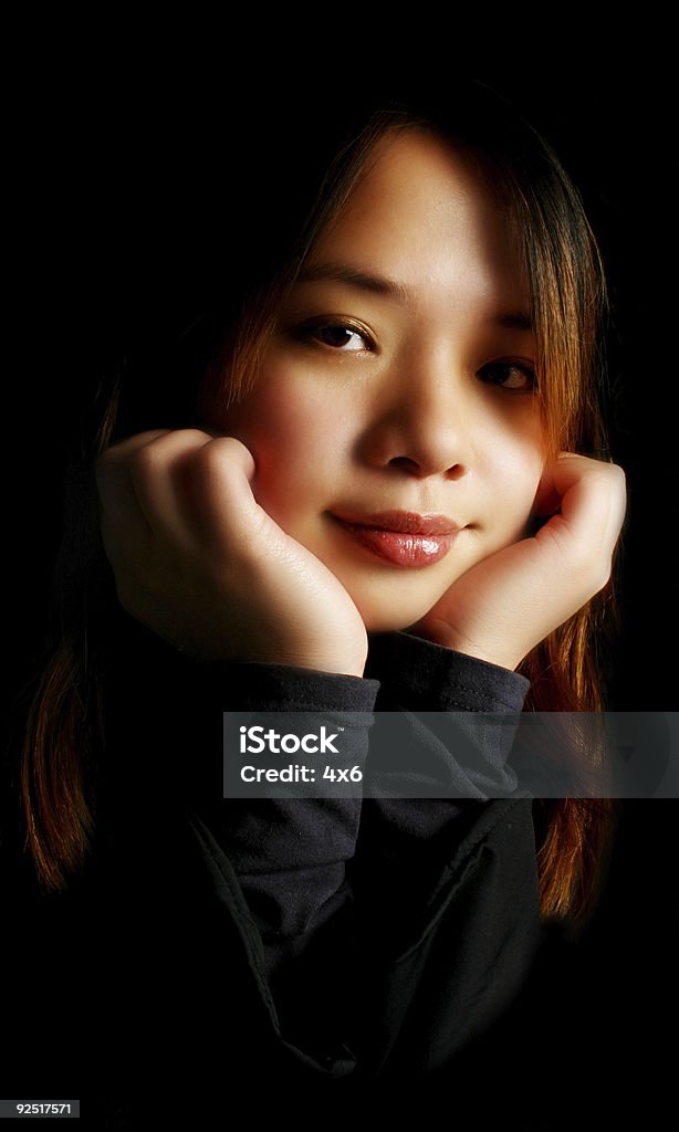 Donna asiatica-Primo piano - Foto stock royalty-free di Adulto