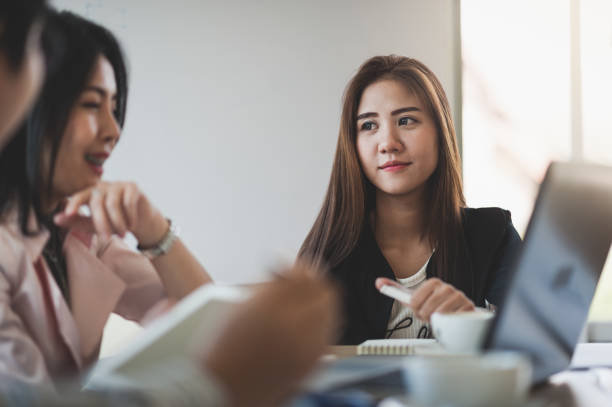 istock Two women participate business meeting 925176484