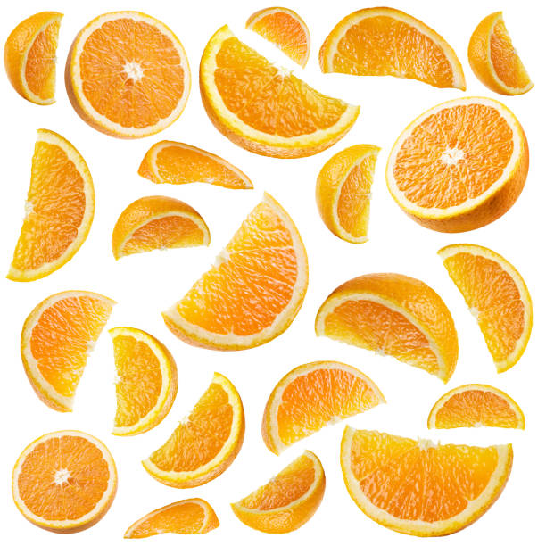 istock Set of ripe orange fruit and orange slices. 925178826