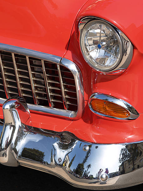 istock Front of Classic Red Car 92517919