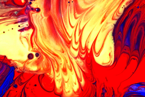istock Abstract background of mixed oil paint 925179856