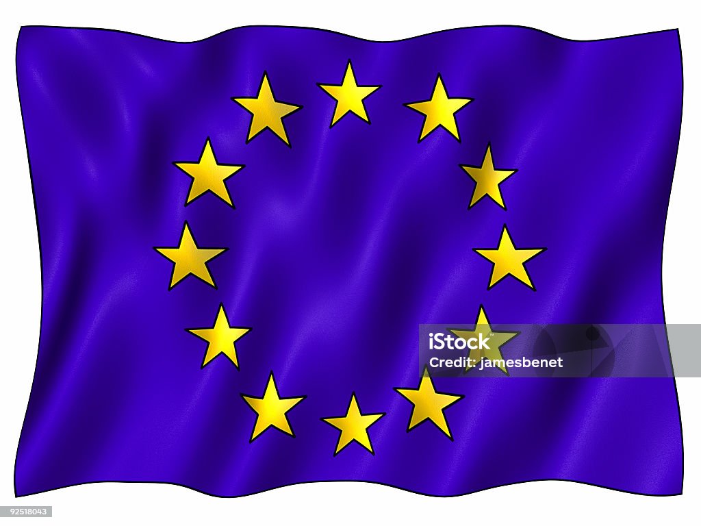 Grande Bandeira da União Europeia - Royalty-free Bandeira Foto de stock