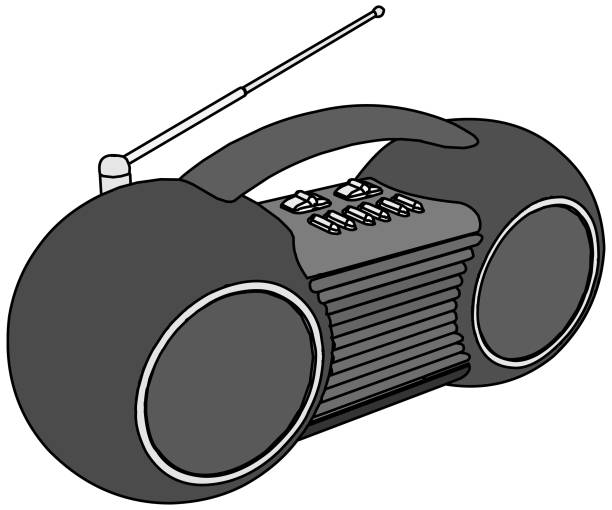Bекторная иллюстрация Антенна радио-музыкальный инструмент-векторные