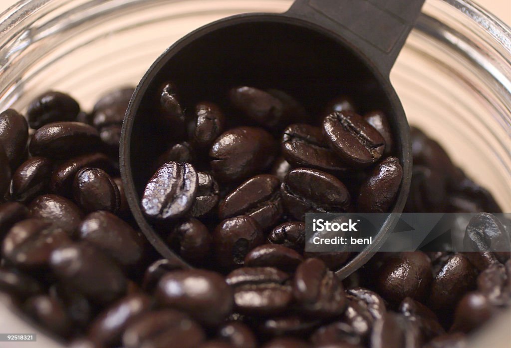Cuchara de grano de café - Foto de stock de Alimento libre de derechos