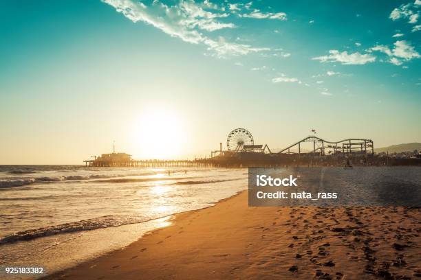Amusement Park In Santa Monica Stock Photo - Download Image Now - Beach, California, Santa Monica