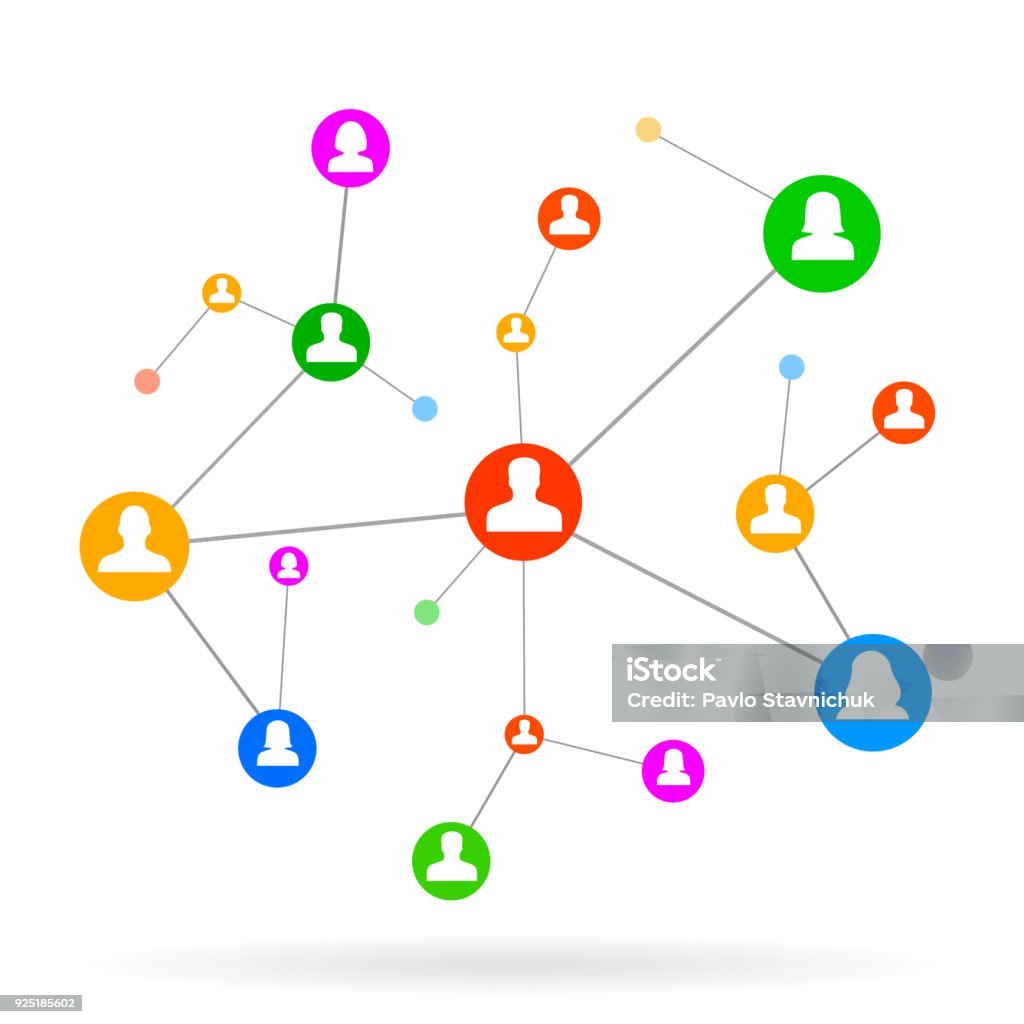 Social Computer Network Vector Social Network Vector Stock Illustration - Download Image Now ...