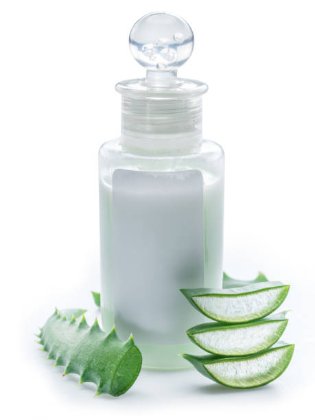 istock Cosmetic jar and fresh aloe leaves. 925190368