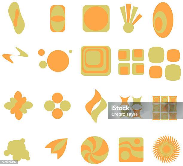 Solo Retro - Immagini vettoriali stock e altre immagini di Arancione - Arancione, Cerchio, Colore verde