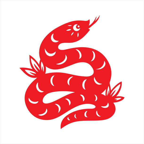 뱀, 조디악 표지판 - snake chinese new year chinese zodiac sign china stock illustrations