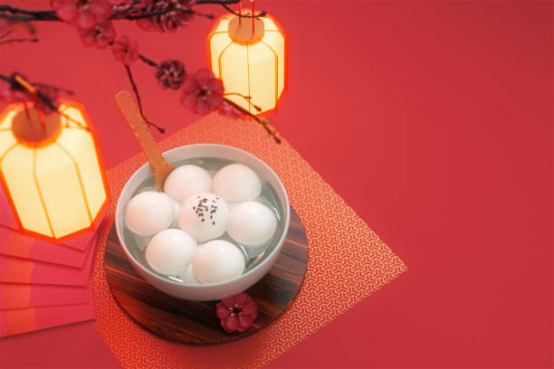 Chinese Lantern Festival food.3d rendering stock photo