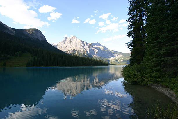Tranquil Mountain Lake stock photo