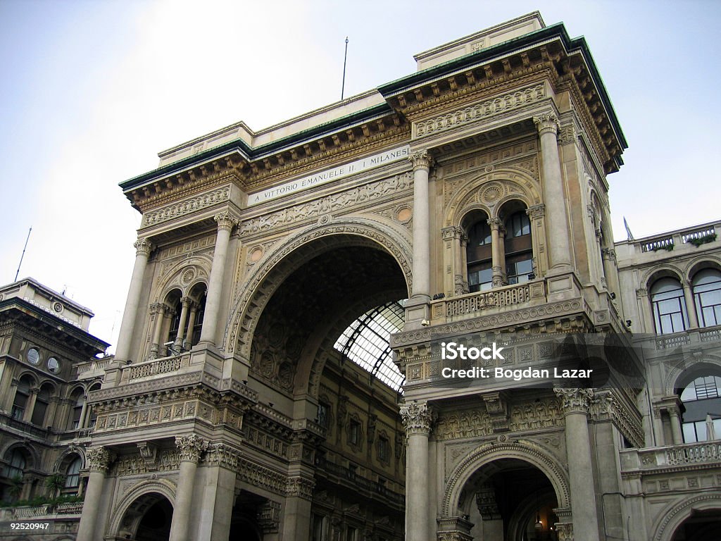 Galleria entrance - Milan, Italy  Bookstore Stock Photo