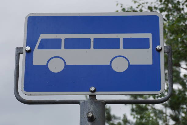 istock Bus stop sign, close-up 925215336