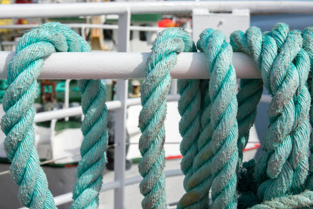 istock green rope on a boat during whale watching at Andenes 925216230