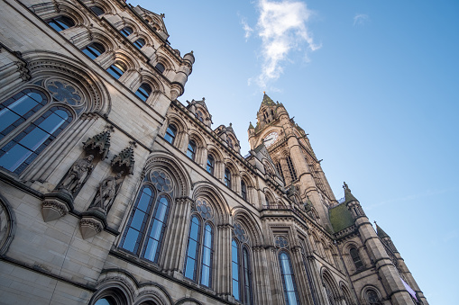 Manchester Town Hall, a Victorian, Neo-gothic municipal building in Manchester, United Kingdom