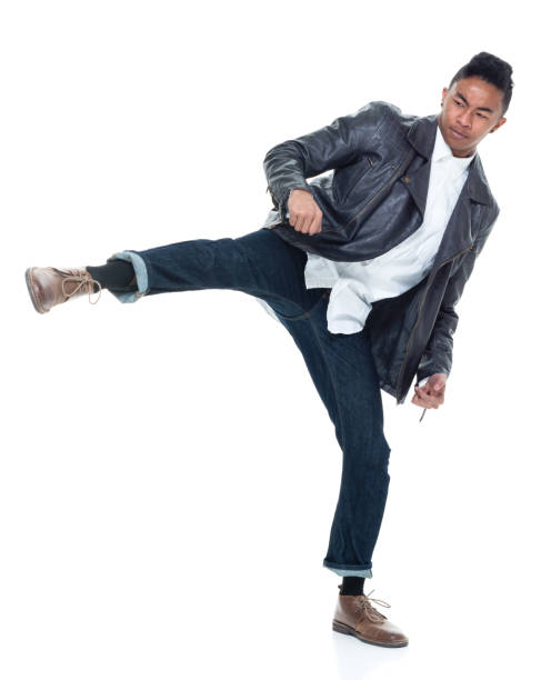 istock Handsome attractive young male kicking 925223218