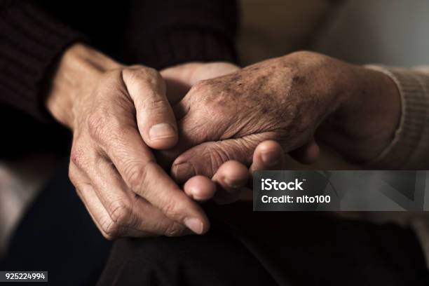 Junger Mann An Der Hand Einer Alten Frau Stockfoto und mehr Bilder von Hand - Hand, Alter Erwachsener, Hände halten