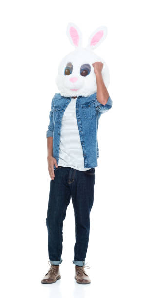 istock Hip young male wearing a bunny mask 925226440