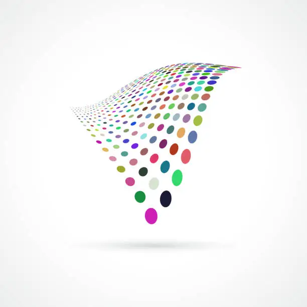 Vector illustration of Vector Colorful Dots Pattern