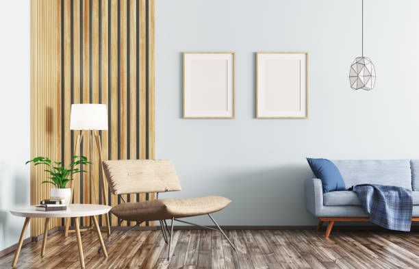 istock Interior of modern living room 3d rendering 925236400