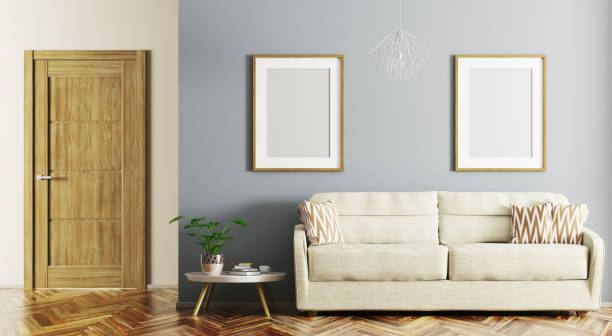 istock Modern interior of living room with sofa 3d rendering 925236472
