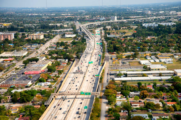 istock Highway in Miami aerial view 925240352