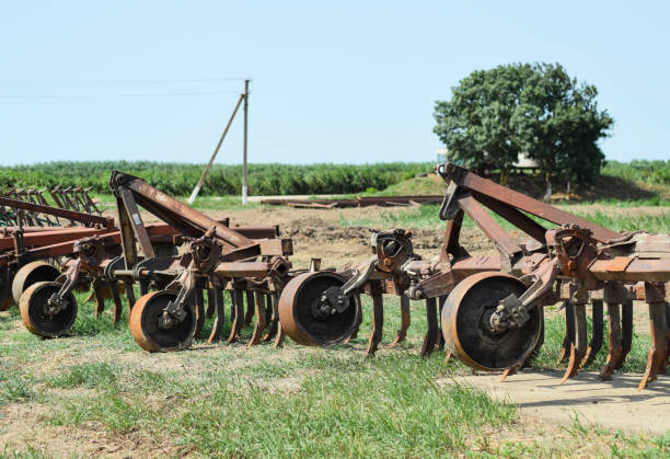 Plow on trailer for tractor. Plow for plowing soil. Trailer Hitch for tractors and combines. Trailers for agricultural machinery.