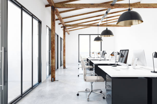 istock Contemporary coworking office interior 925241398