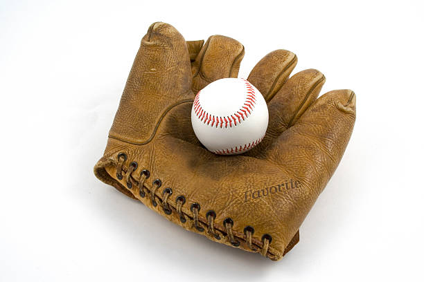 istock Early Era Baseball Glove with Ball 92524187