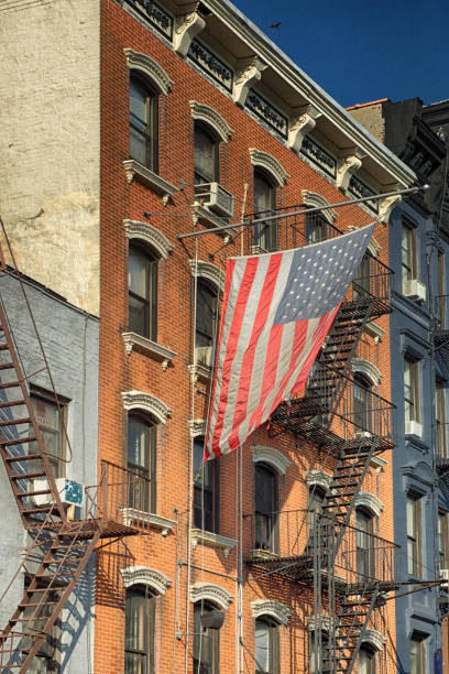 istock Fire escape on New York apartment block 925243948