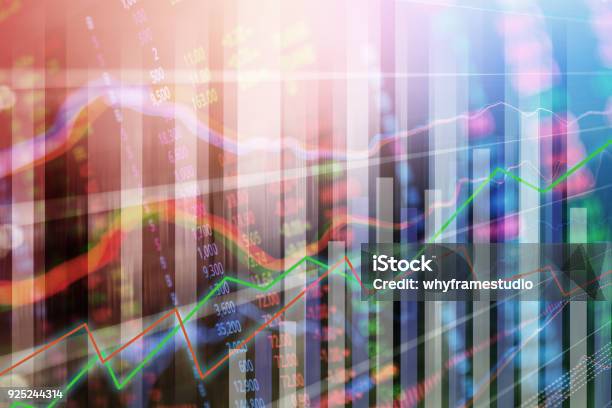 Statistic Graph Stock Market Data And Finance Indicator Analysis From Led Display Including Finance Statistic Graph Stock Market Education Or Marketing Analysis Stock Analysis Indicator Stock Photo - Download Image Now