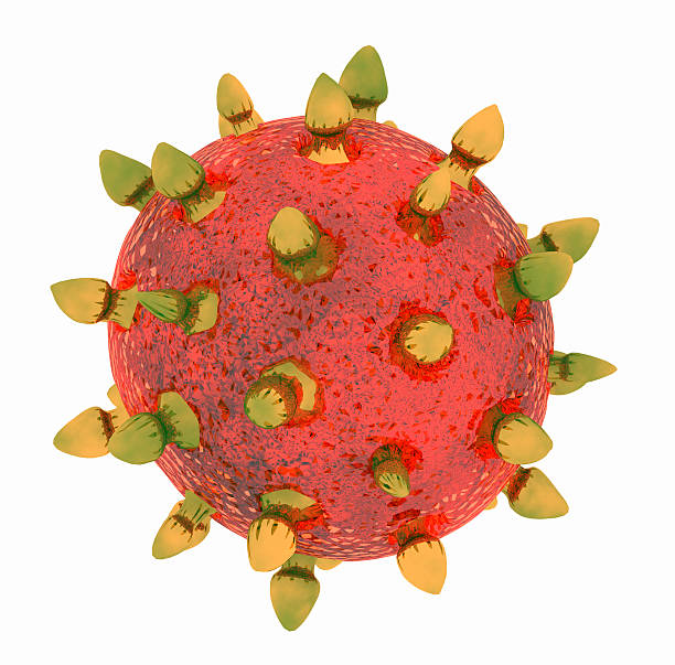 Nasty rot-Virus mit Stacheln in Gold – Foto